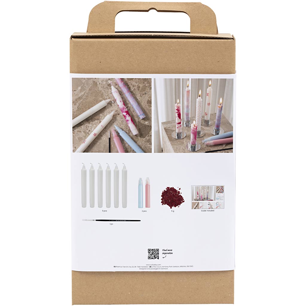 Kreativunternehmen https: www.cchobby.nl hobbyset-candles-decorating-decorated-pointed-candles-white-1-box