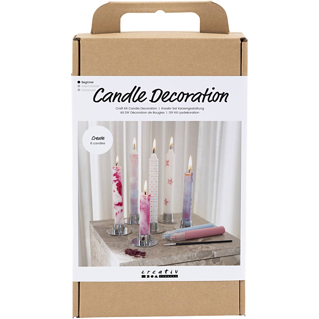 Kreativunternehmen https: www.cchobby.nl hobbyset-candles-decorating-decorated-pointed-candles-white-1-box