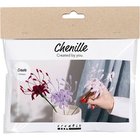 Creativ Company Mini-Hobby-Set Lilienblüten aus Chenilledraht hellrosa
