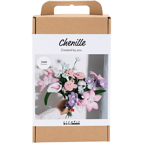 Creativ Company Hobby-Set Blumen aus Chenilledraht in Pastellfarben