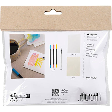 Creativ Company Mini-Hobby-Set Aquarell, Karten und Umschläge, 1 Box