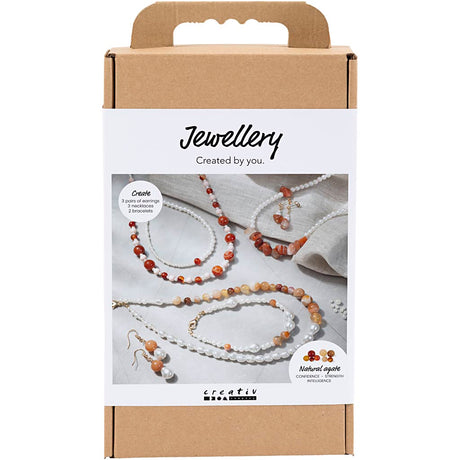 Kreativunternehmen https: www.cchobby.nl hobbyset-jewelry-beige-burnt-orange-white-mother-of-pearl-1-box