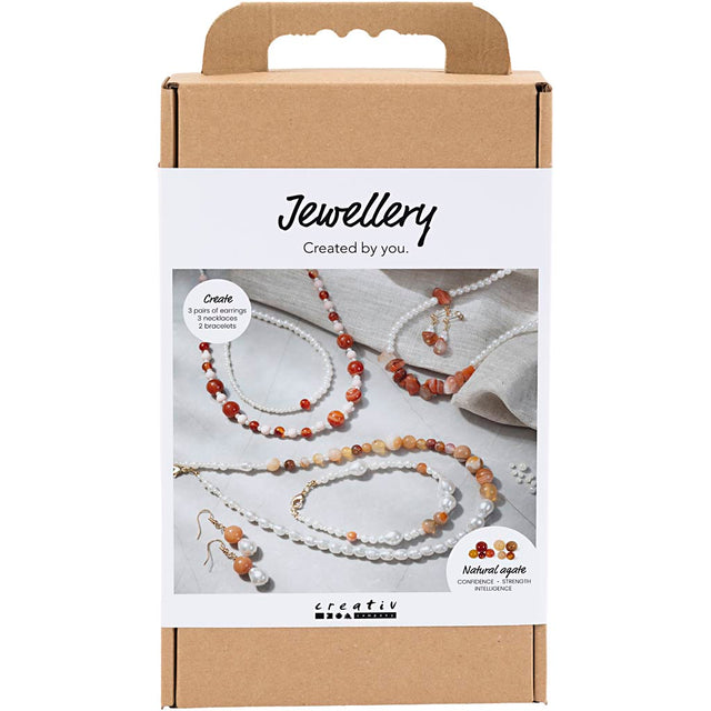 Kreativunternehmen https: www.cchobby.nl hobbyset-jewelry-beige-burnt-orange-white-mother-of-pearl-1-box