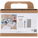 Creativ Company Mini-Hobby-Set Dekoration, Porzellan-Untersetzer, blau, 1 Box