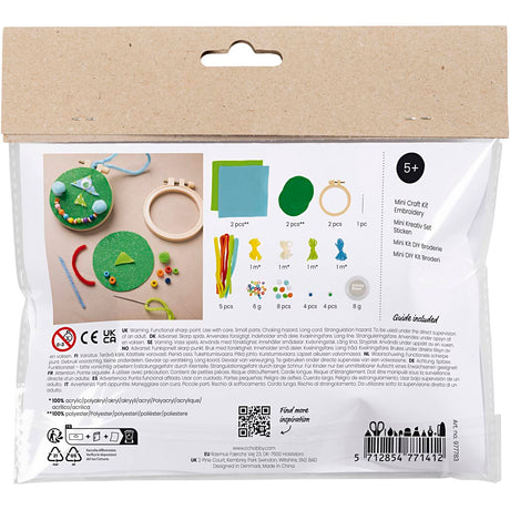 Creativ Company Mini-Hobby-Set Stickgesichter blau und grün