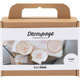 Creativ Company Mini-Hobby-Set Decoupage, Muschelschalen, hellrosa, 1 Box