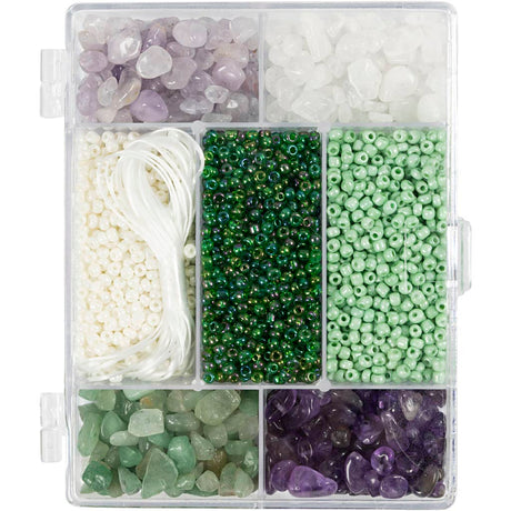 Creativ Company Kreativbox Schmuck, Kristalle, Größe 2,6-10 mm, Lochgröße 0,8-1,2 mm, ca. 2460 Teile, verschiedene Farben, 1 Box