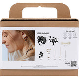 Creativ Company Mini-Hobby-Set Schmuck, Halskette und Ohrringe, schwarz, weiß, 1 Box