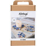 Creativ Company Hobby-Set Kintsugi, Untersetzer, Blau, Gold, Hellrot, Weiß, 1 Box