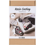 Creativ Company Harzguss-Hobby-Set, Muschelschale, schwarz, weiß, 1 Box