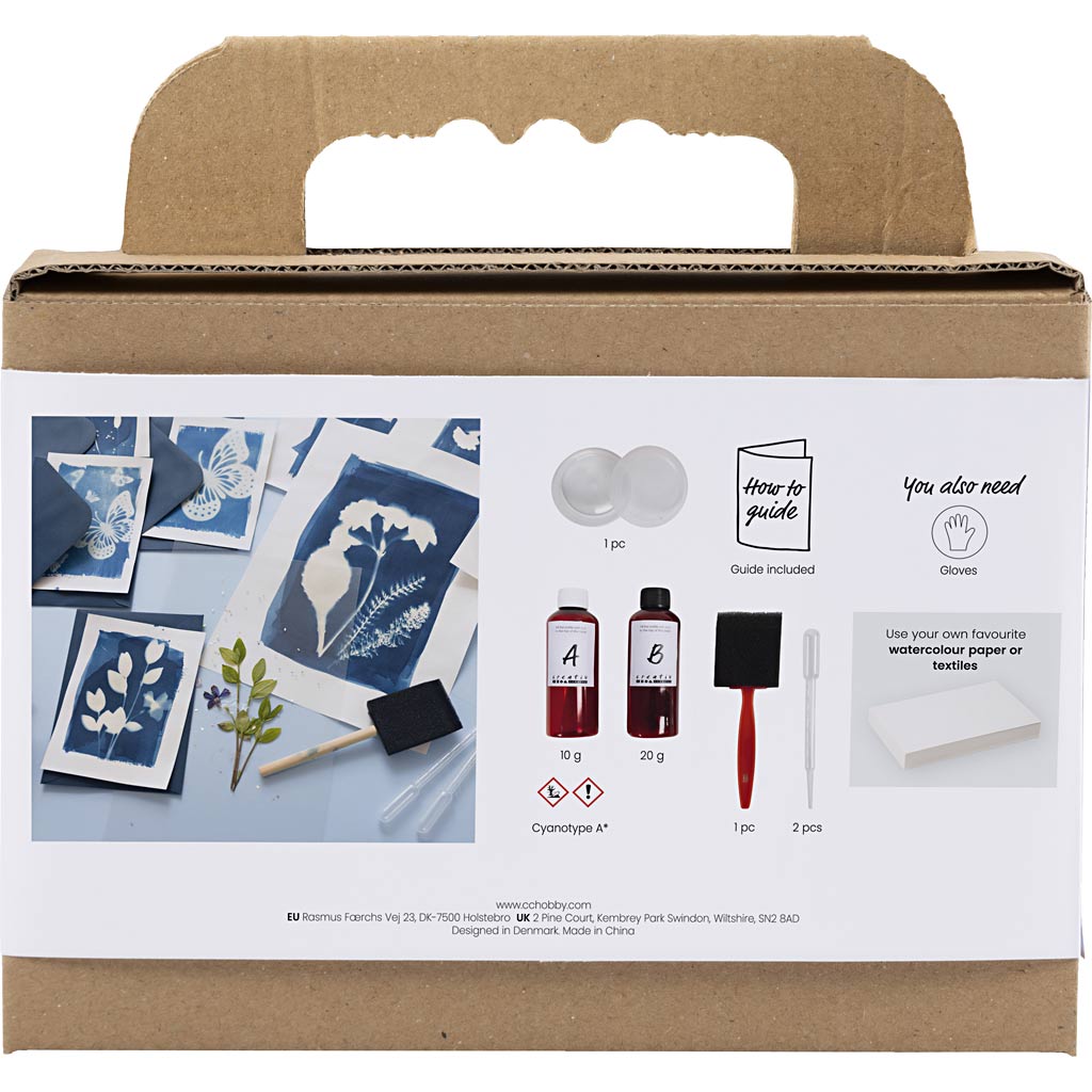 Creativ Company Toolkit für Cyanotypie, Zubehör, blau, 1 Box