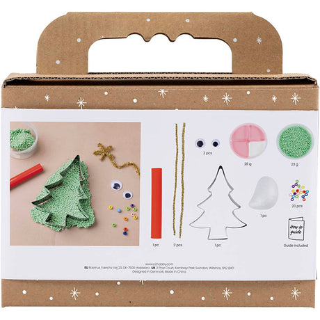 Creativ Company Mini-Hobby-Set Bildhauerei, Weihnachtsbaummonster, verschiedene Farben, 1 Box