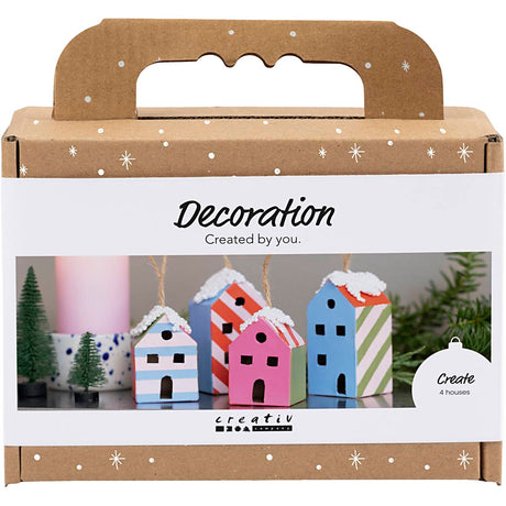 Creativ Company Mini-Hobby-Set Dekoration, Häuser, bunt, 1 Box