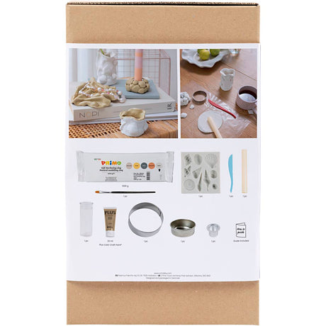 Creativ Company Modellbau-Hobbyset, Vasen und Kerzenständer, Beige, Elfenbein, gebrochenes Weiß, 1 Box