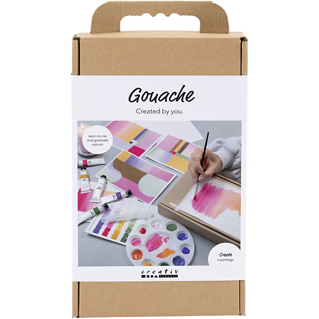 Creativ Company Hobby-Set Gouache, Gemälde, verschiedene Farben, 1 Box