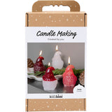 Creativ Company Hobby-Set Kerzenherstellung, Weihnachtsmann, matttransparent, rot, 1 Box