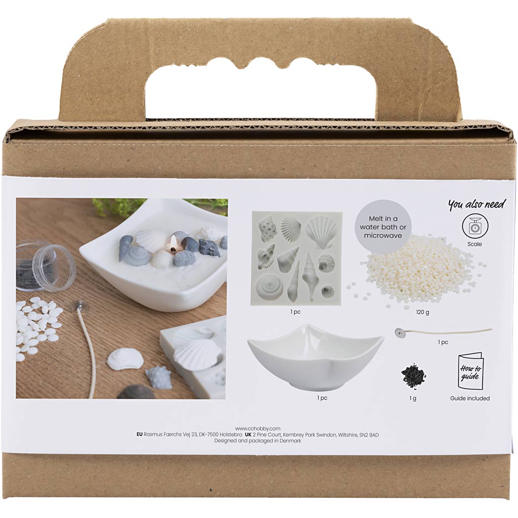 Kreativunternehmen https: www.cchobby.nl mini-hobbyset-candle-making-shells-gray-off-white-1-box