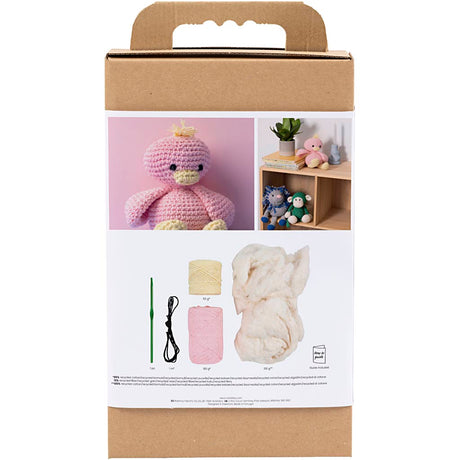 Creativ Company Hobby-Set Amigurumi, Entlein, hellrosa, hellgelb, 1 Box