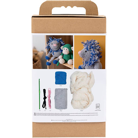 Kreativunternehmen https: www.cchobby.nl hobbyset-amigurumi-lion-navy blue-light grey-1-box
