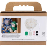 Creativ Company Hobby-Set Amigurumi, Affe, grün, gebrochenes Weiß, 1 Box