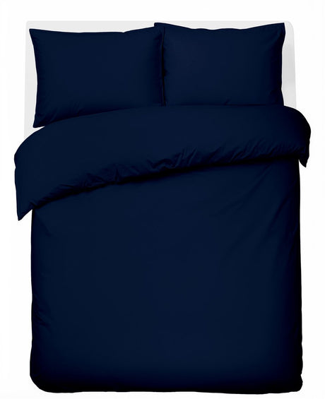 Hush. living hush living - dekbedovertrek percale - 100% katoen - 200tc - extra fris en koel - sterk en slijtvast - 200x220+20cm - 60x70cm kussensloop - met bevestigingslusjes - navy