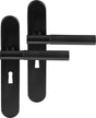 Differnz | utrecht deurkruk | ovaal schild | sleutel 56 mm | zwart