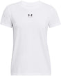 Under Armour ua Rival Core SS-Wht Damen-Sportshirt – Weiß – Schwarz