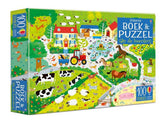 Buch und Puzzle auf der Farm