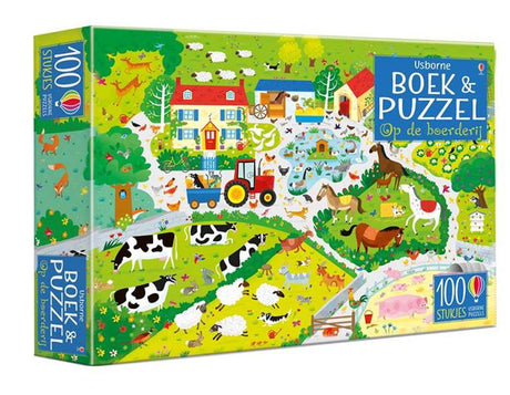Buch und Puzzle auf der Farm