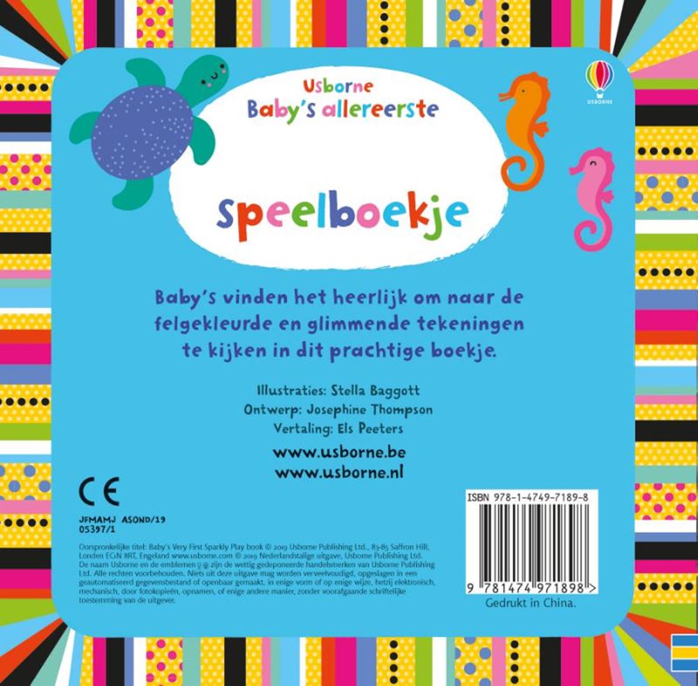 Baby'sallereerste glitterspeelboekje | 2 stuks