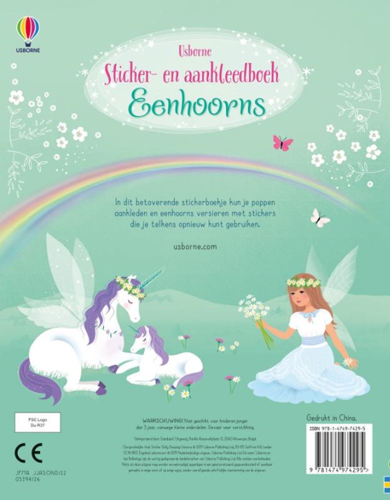WPG Uitgevers Sticker und Dressing Book Unicorns