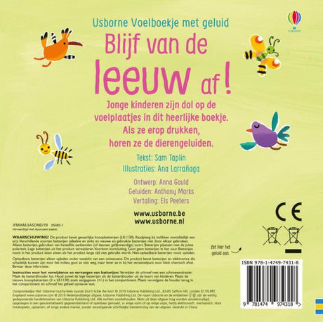 Geluidenboek: blijf van de leeuw af! 1+ | 2 stuks
