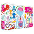 Buch mit Puzzle, der menschliche Körper 5+