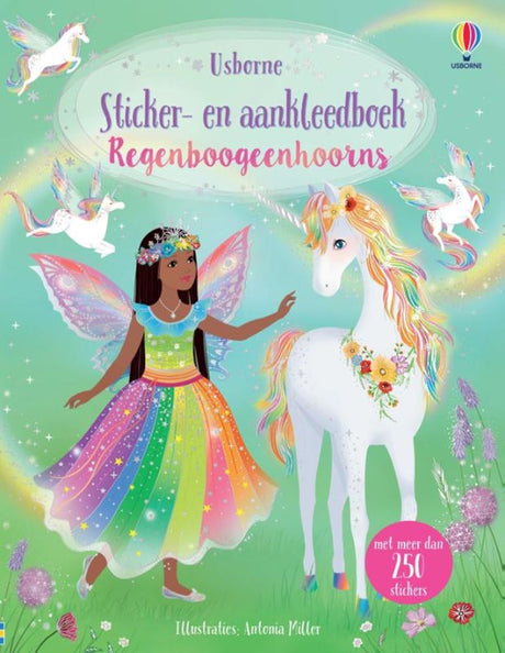 Stickerboek: regenboogeenhoorns. 5+ | 2 stuks