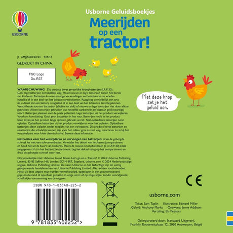 Geluidenboek: meerijden op een tractor! | 2 stuks