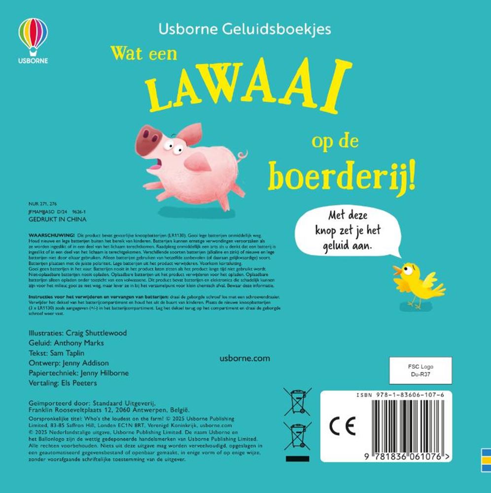 Geluidenwat een lawaai op de boerderij! | 2 stuks