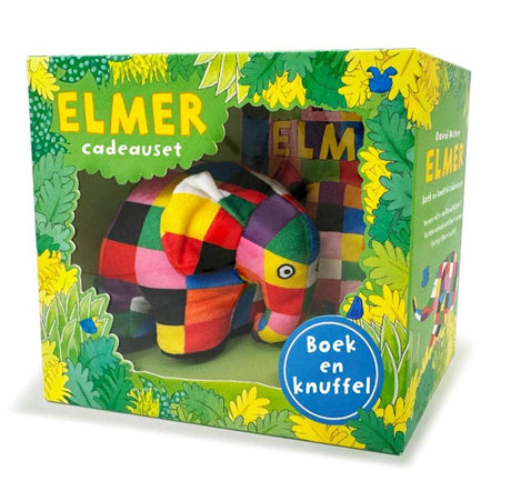 Elmer boek en knuffel cadeauset. 3+ | 3 stuks
