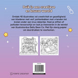 Forte creatief cozy cute in het atelier. kleurboek.