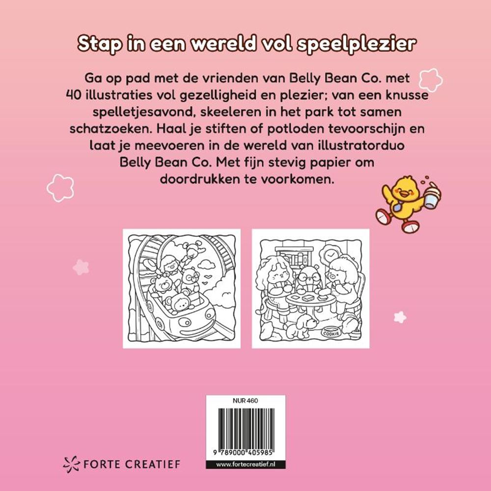 Forte creatief cozy cute kleurboek belly bean co. - cozy cute fun met vrienden