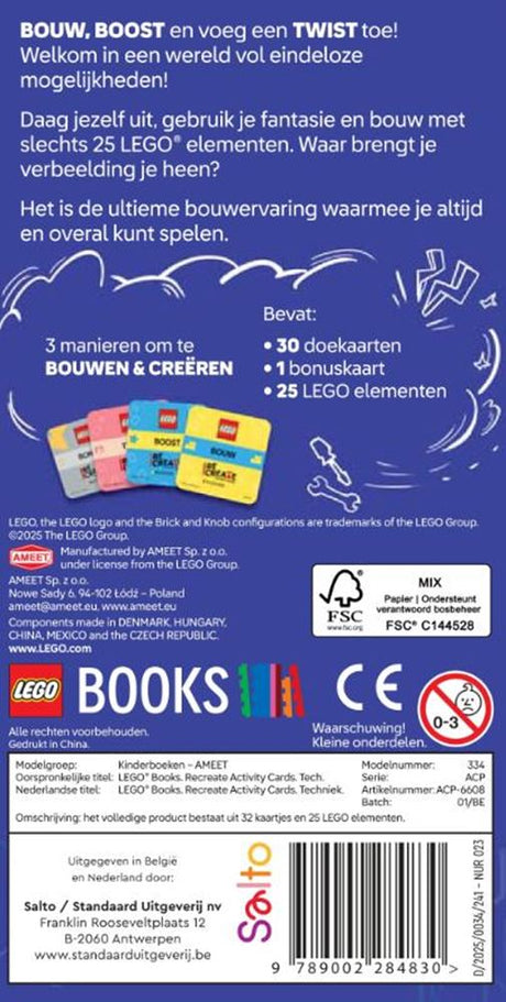 Lego recreate activity cards: techniek | 3 stuks