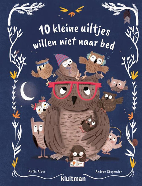 Verleger Kluitman Bilderbuch „10 kleine Eulen wollen nicht ins Bett gehen“.