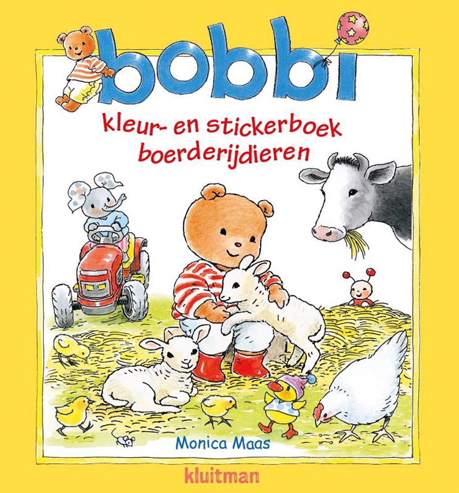 Herausgeber Kluitman Bobbi Farb- und Aufkleberbuchbuchstiere
