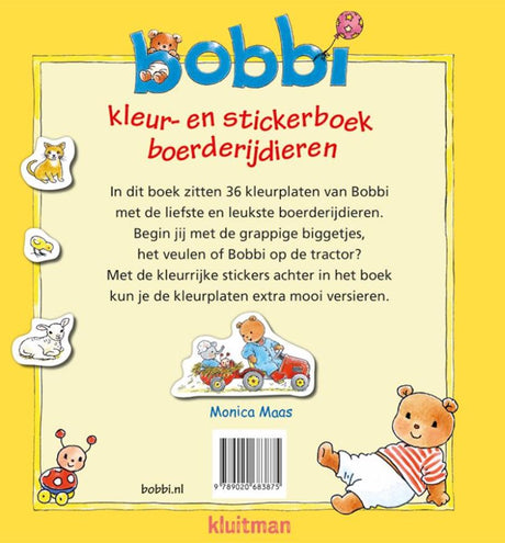 Herausgeber Kluitman Bobbi Farb- und Aufkleberbuchbuchstiere