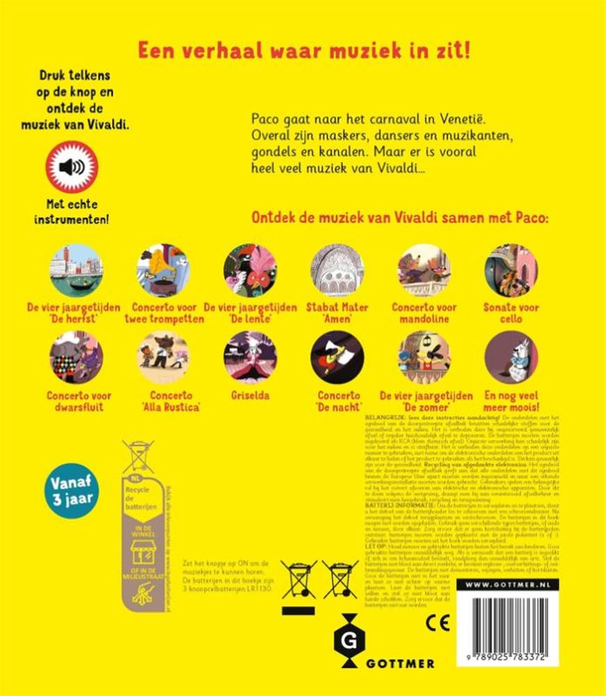 Paco en vivaldi. geluidenboek. 3+