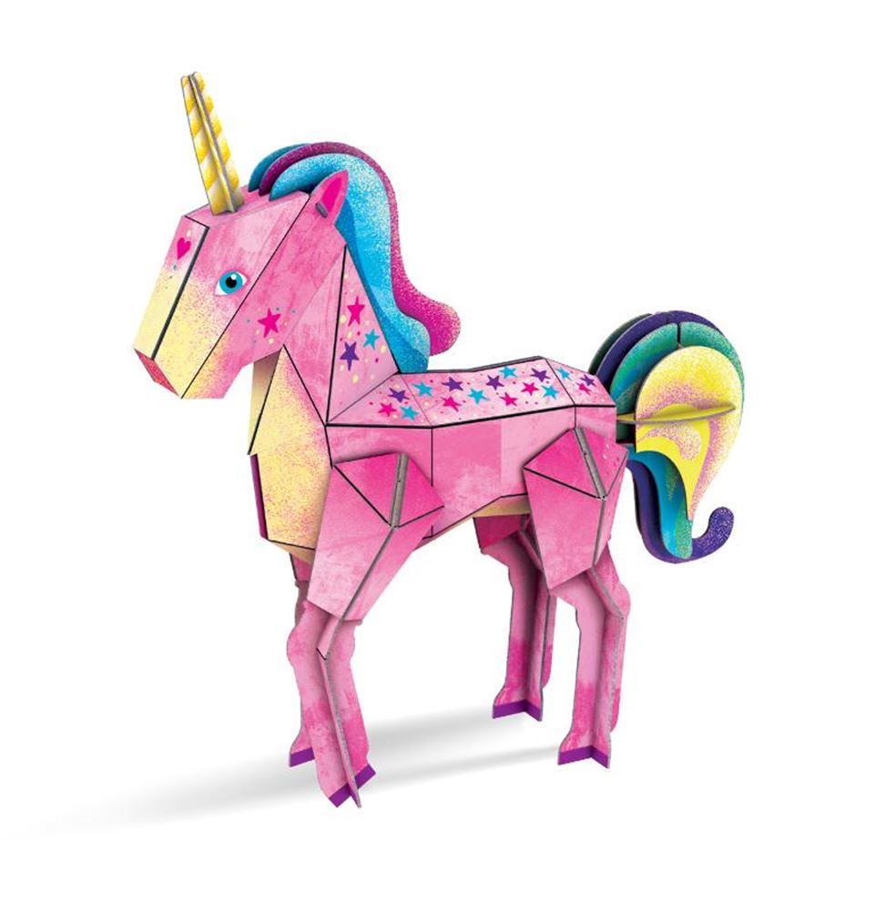 Rebo-Verlagsbuch + 3D-Modell Einhorn - 47-tlg.