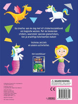 Cooles, glänzendes Stickerbuch mit magischen Kreaturen, 12 Mosaike