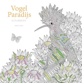 Kleurboek: vogel paradijs volwassene