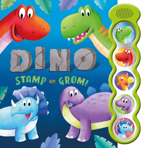 Geluidenboek: dino stamp en grom! 0+ | 2 stuks