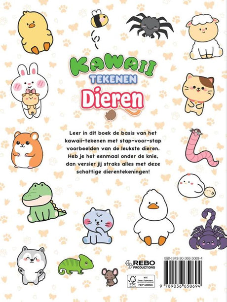 Rebo publishers kawaii tekenen dieren 6+