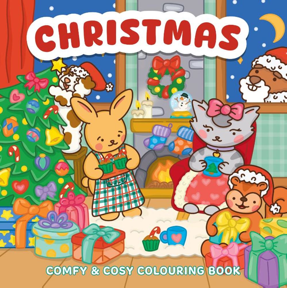 Christmas - comfy cosy colouring book